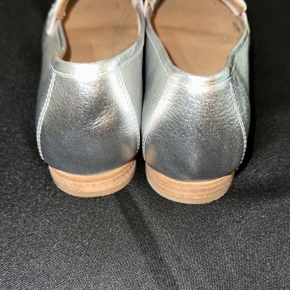 Marc Fisher Metallic Silver Penny Loafers Size 8.5 - Picture 6 of 12